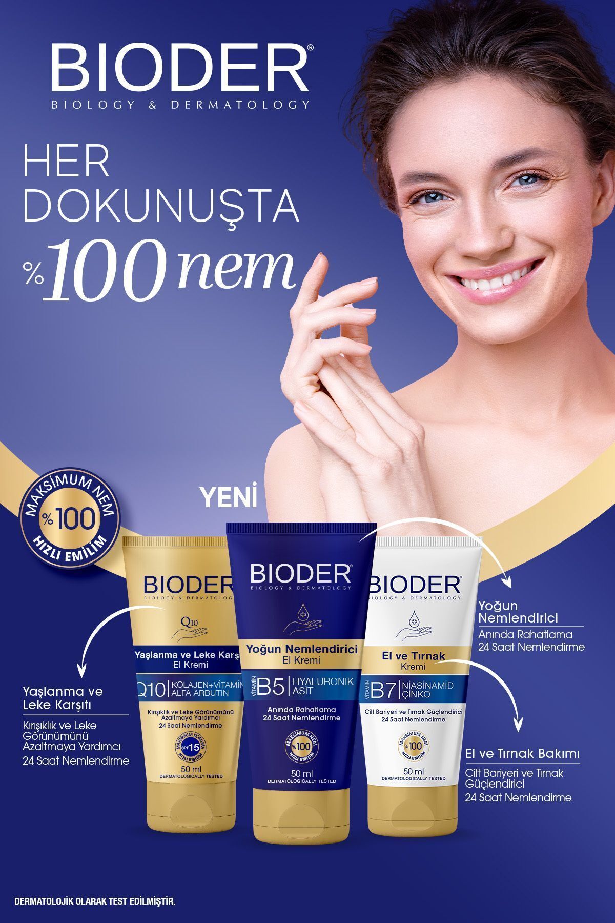 BIODER NEMLENDİRİCİ EL KREMİ 50ML