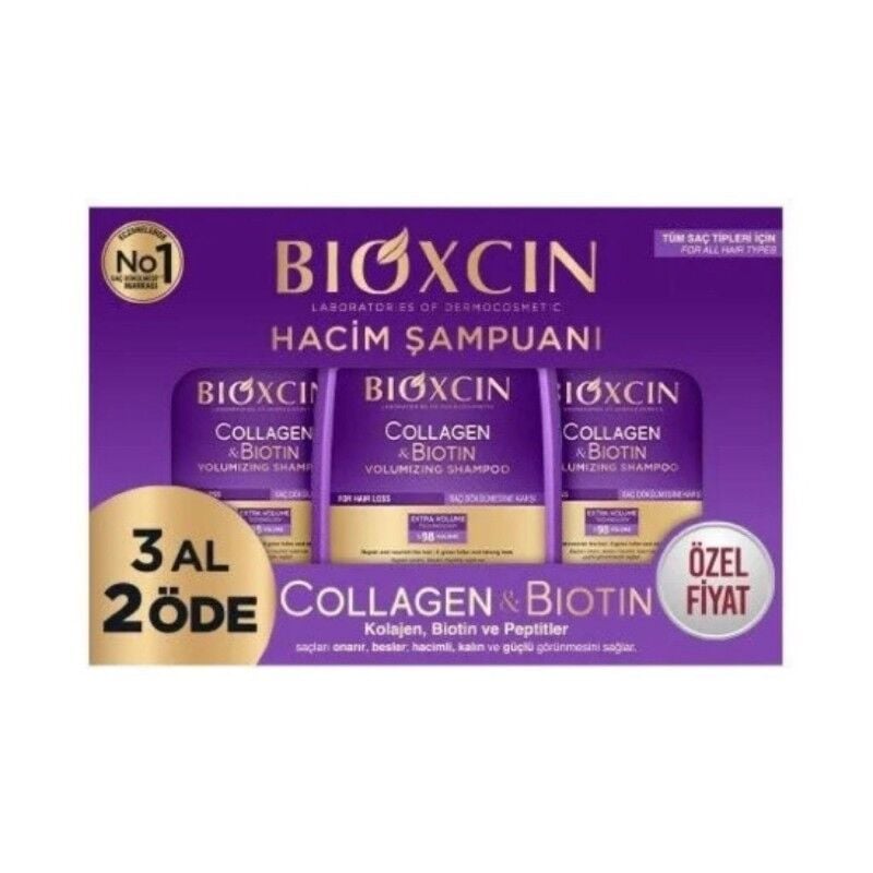 BİOXCİN COLLAGEN & BİOTİN HACİM ŞAMPUAN 3 AL 2 ÖDE 3 X 300 ML