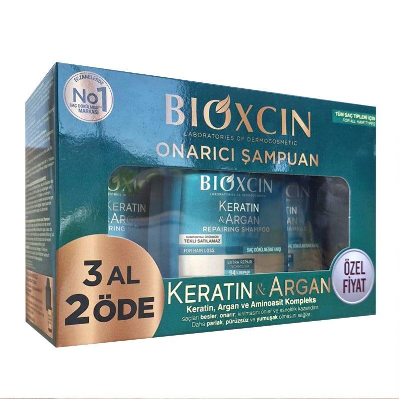 BİOXCİN KERATİN VE ARGAN ONARICI ŞAMPUAN 300 ML - 3 AL 2 ÖDE