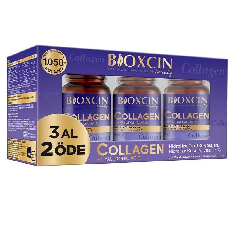 BIOXCIN COLLAGEN HYALURONIC ACID 60 TABLET - 3 AL 2 ÖDE