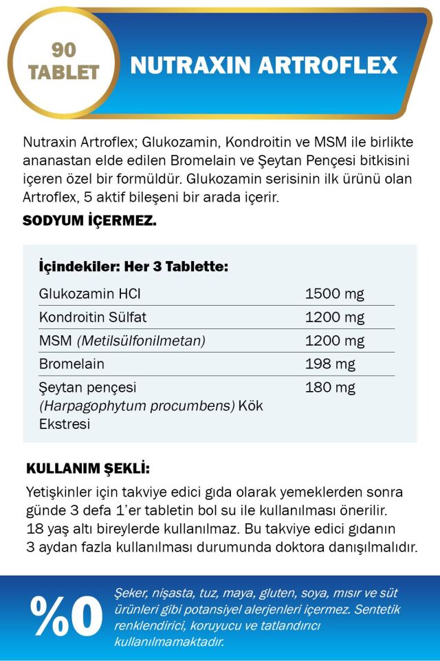 NUTRAXIN ARTROFLEX 90 TABLET