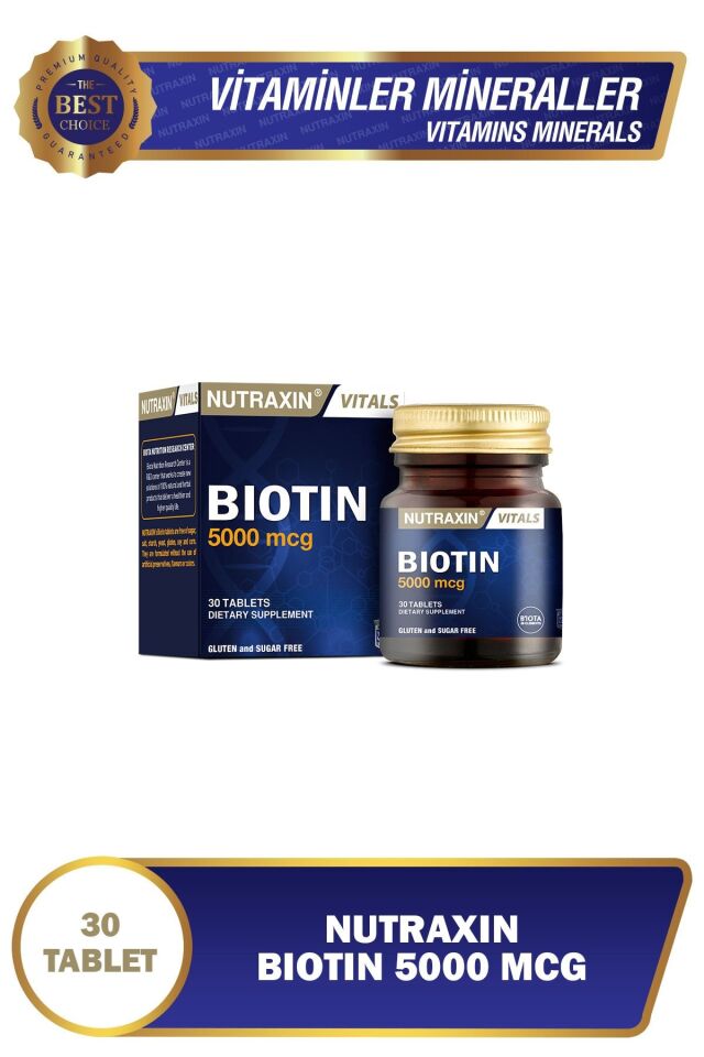 NUTRAXIN BIOTIN 5000MCG 30 TABLET