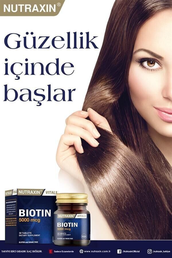 NUTRAXIN BIOTIN 5000MCG 30 TABLET