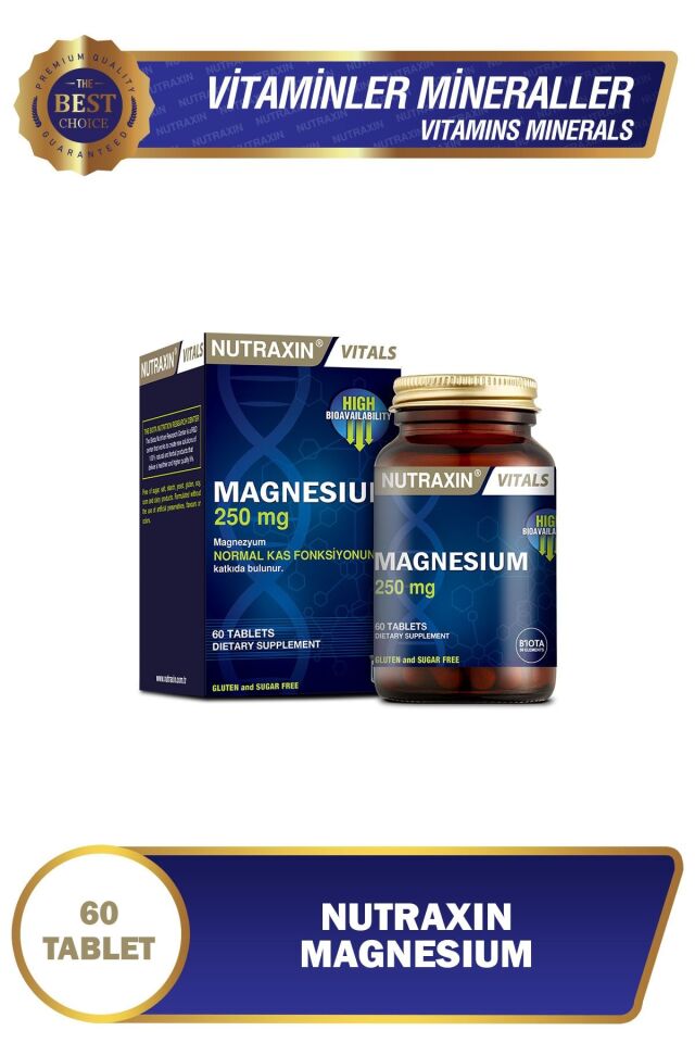 NUTRAXIN MAGNESIUM 250 MG 60 TABLET