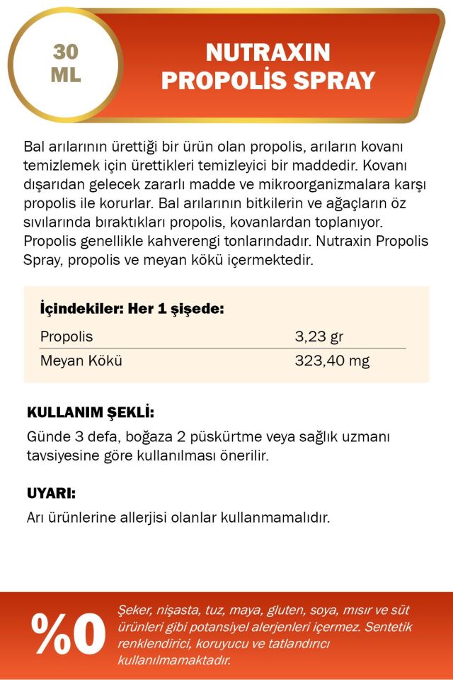 NUTRAXIN PROPOLİS BOĞAZ SPREYİ 30 ML