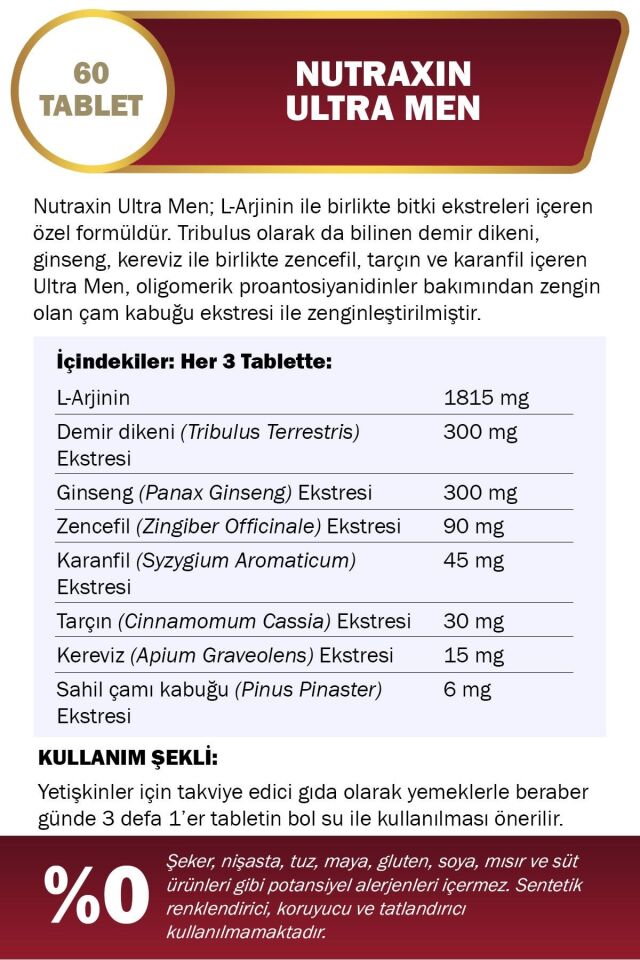NUTRAXIN ULTRA MEN 60 TABLET