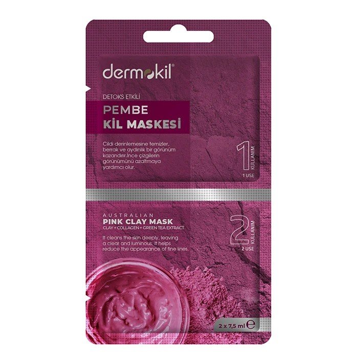 DERMOKİL DETOKS ETKİLİ PEMBE KİL MASKESİ