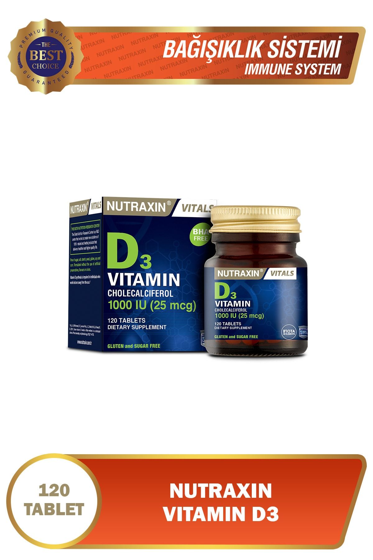 NUTRAXIN D3 VITAMIN 1000IU X 120 TABLET