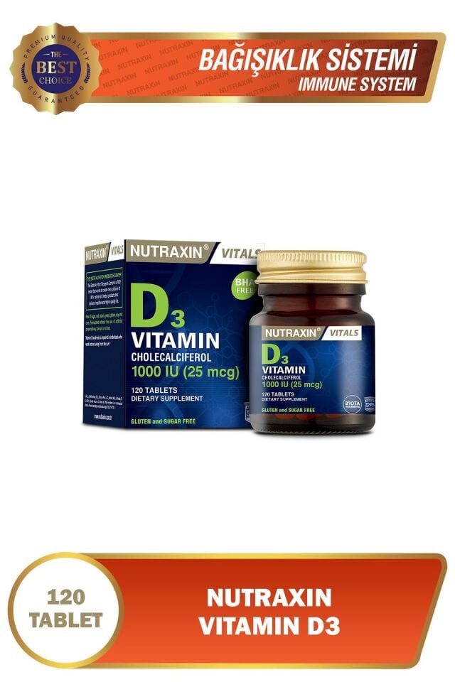 NUTRAXIN D3 VITAMIN 1000IU X 120 TABLET