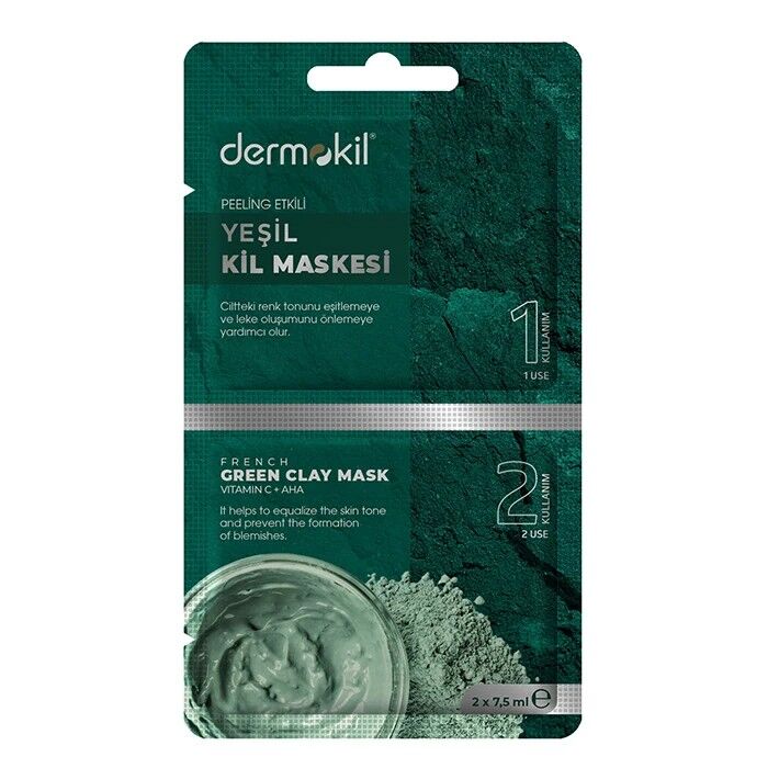DERMOKİL PEELİNG ETKİLİ YEŞİL KİL MASKESİ