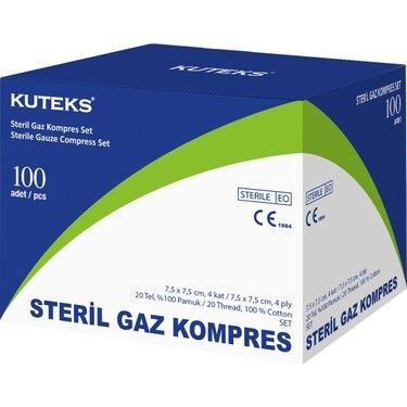 KUTEKS GAZ KOMPRES 7.5*7.5 100'LÜ
