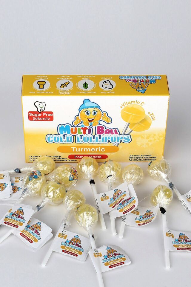 MULTIBALL COLD - TURMERİC 12 Lİ LOLİPOP