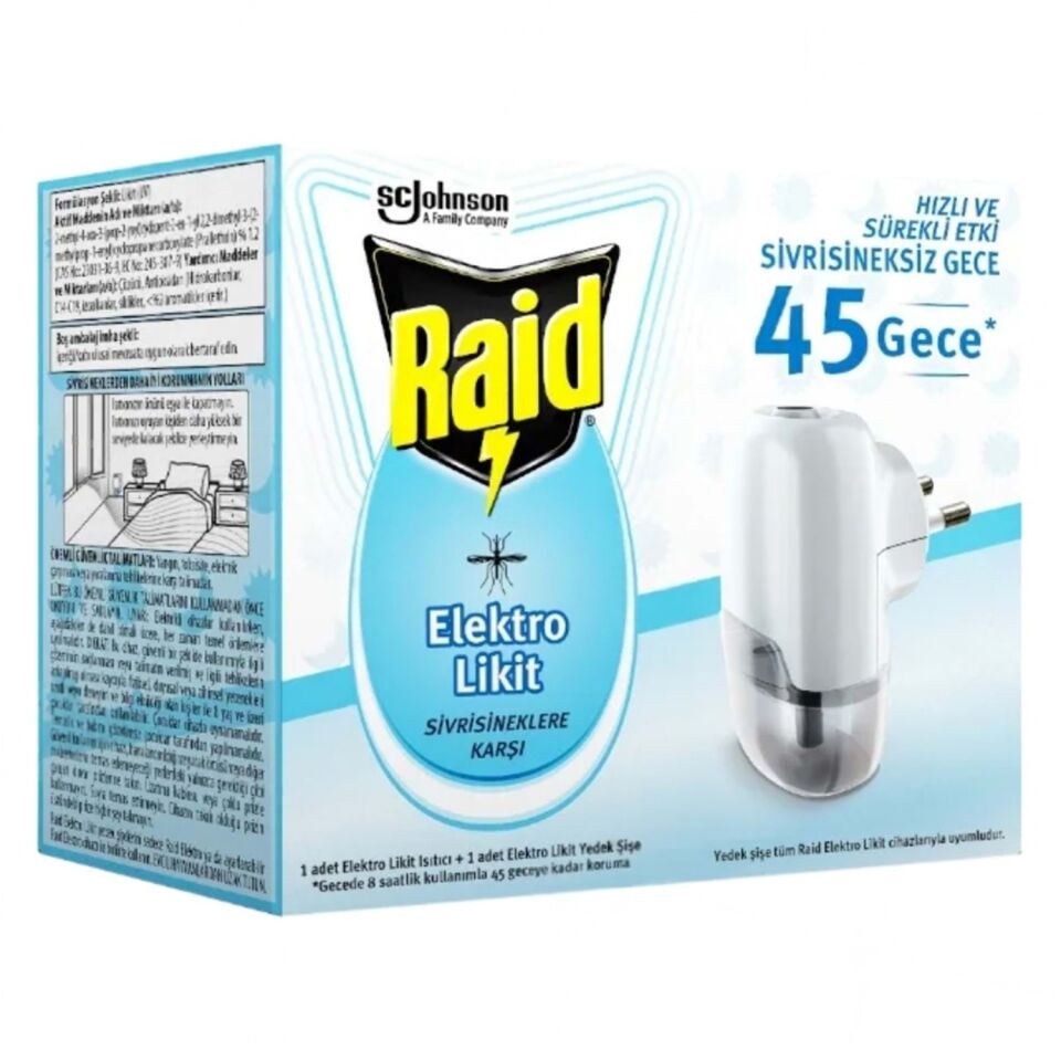 RAİD ELEKTRO LİKİT CİHAZ+YEDEK 27,4 ML 45 GECE