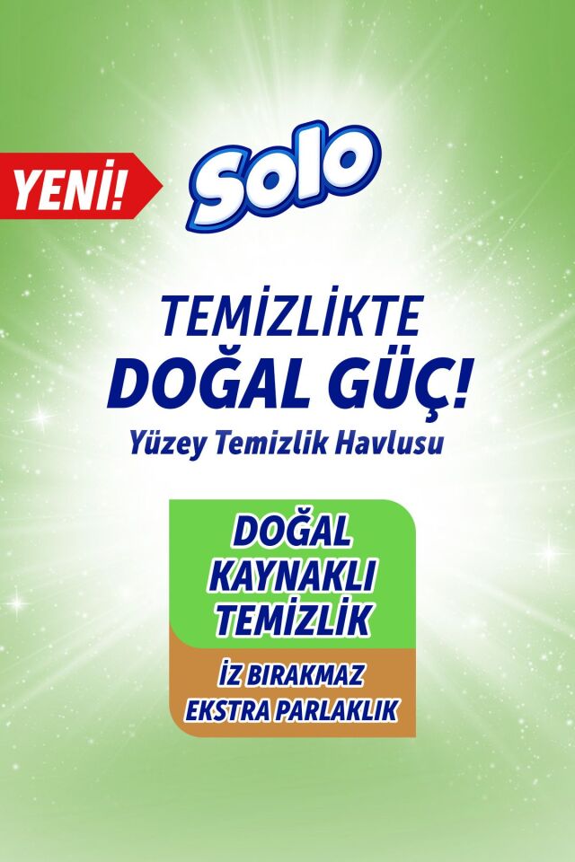 SOLO YÜZEY TEMİZLİK HAVLUSU DOĞAL SABUN 100LÜ