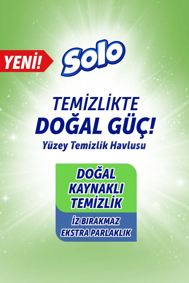 SOLO YÜZEY TEMİZLİK HAVLUSU DOĞAL OKALİPTUS ÇAM 100LÜ