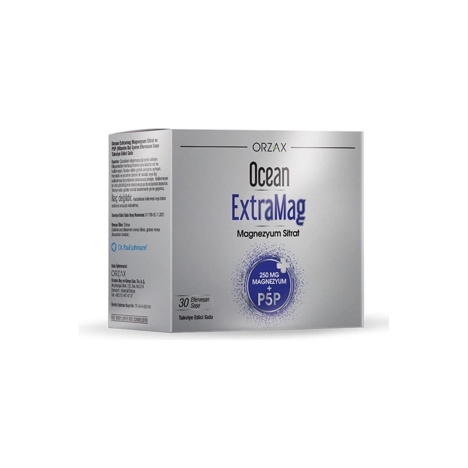 OCEAN EXTRAMAG MAGNEZYUM SITRAT 250 MG 30 SASE