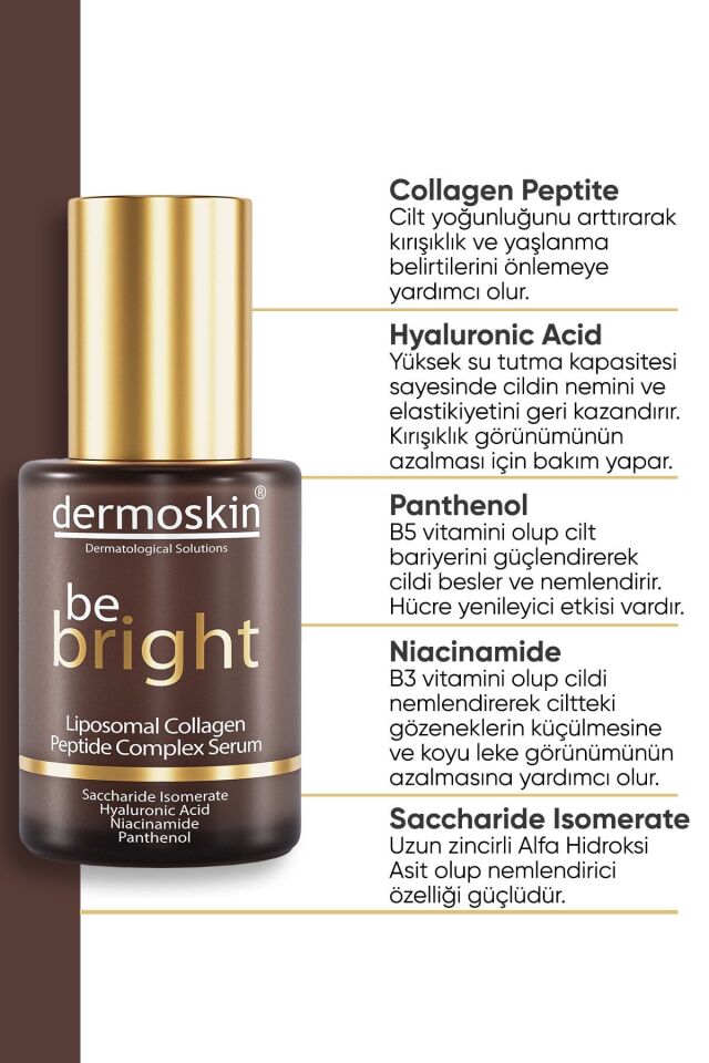 DERMOSKIN BE BRIGHT LIPOSOMAL COLLAGEN PEPTIDE SERUM