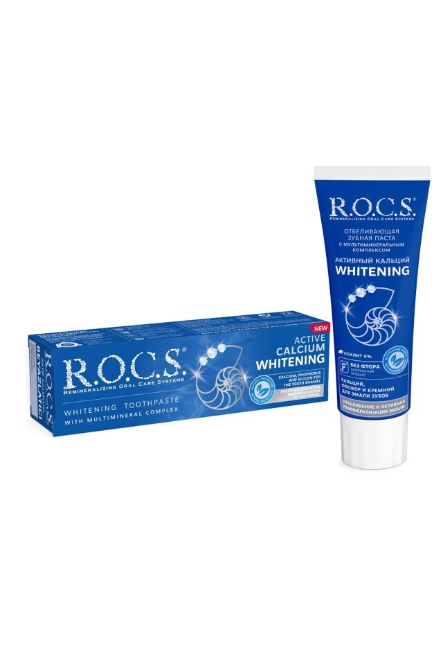 ROCS AKTİF KALSİYUM BEYAZLATICI DİŞ MACUNU 75 ML