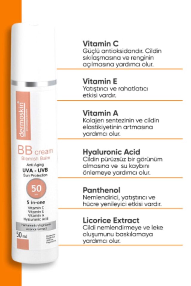 DERMOSKİN BB CREAM 50 SPF
