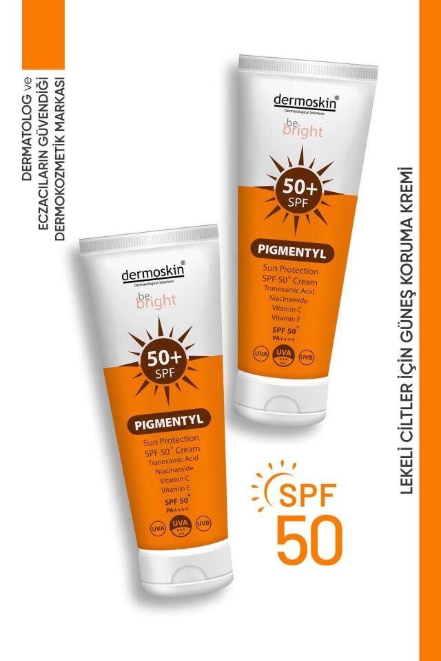 DERMOSKİN BE BRİGHT PİGMENTYL GÜNEŞ KREMİ SPF50+ 75 ML - İKİLİ KOFRE