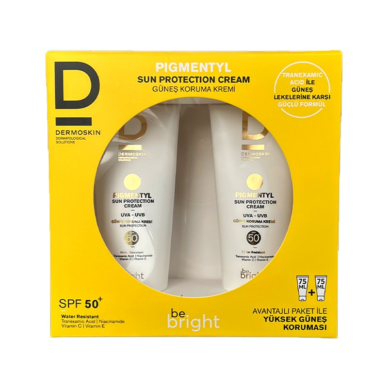 DERMOSKİN BE BRİGHT PİGMENTYL GÜNEŞ KREMİ SPF50+ 75 ML - İKİLİ KOFRE