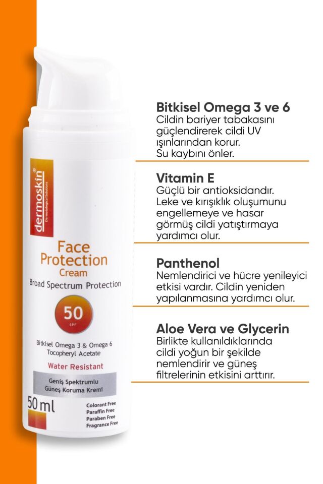 DERMOSKİN SUN SPF 50 GÜNEŞ KREMİ