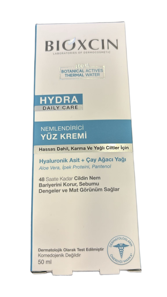 BIOXCIN HYDRA DAILY CARE KARMA VE YAĞLI CİLTLER İÇİN NEMLENDİRİCİ KREM 50ML
