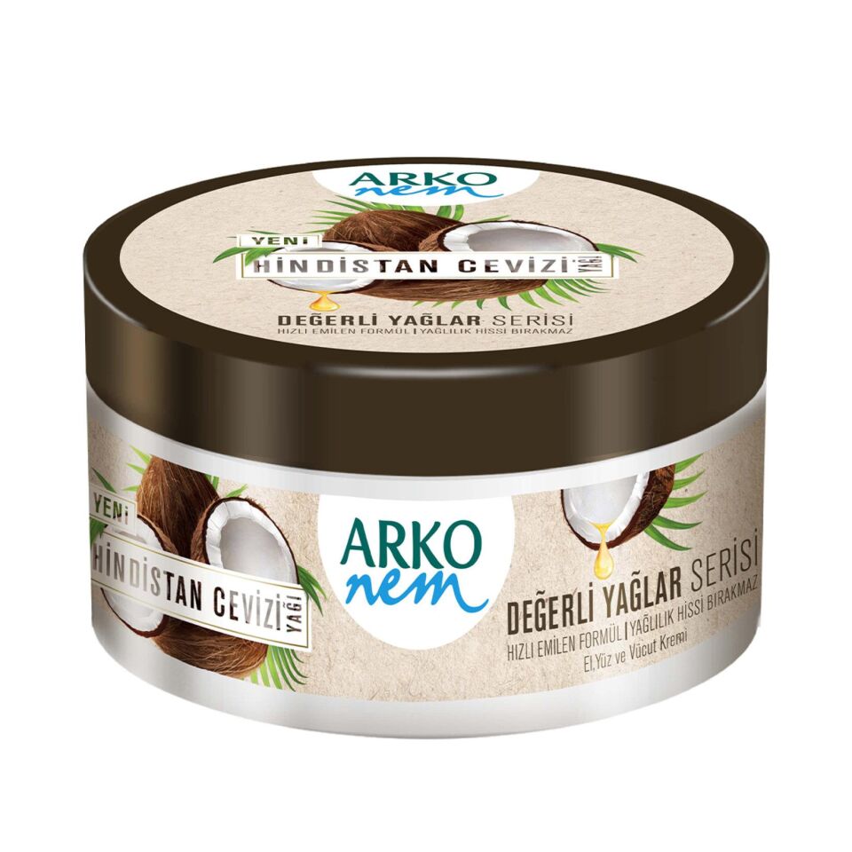 ARKO NEM KREM DEĞERLİ YAĞLAR HİNDİSTAN CEVİZİ 250 ML