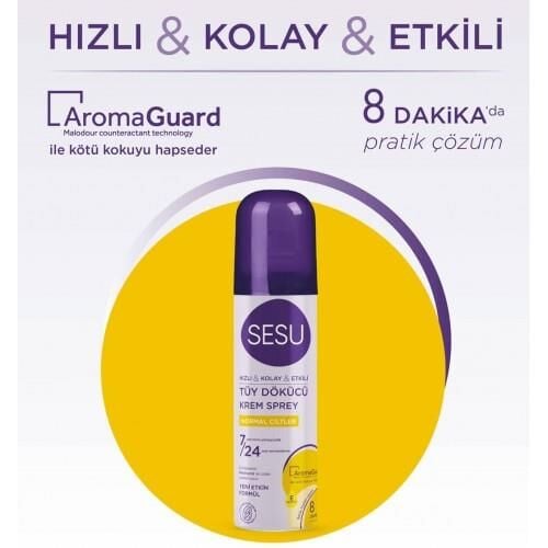 SESU TÜY DÖKÜCÜ KREM SPREY 150ML NORMAL CİLTLER