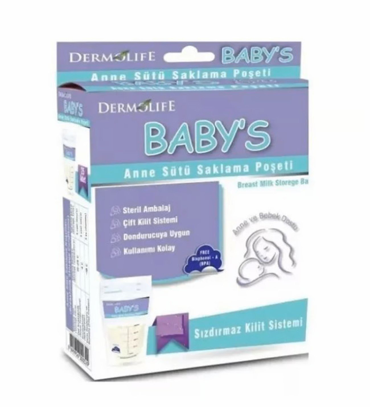 DERMOLİFE BABY'S ANNE SÜTÜ SAKLAMA POŞETİ 20'Lİ