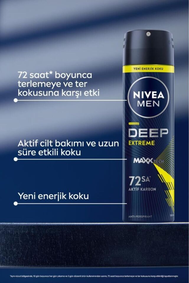 NİVEA MEN DEEP EXTREME DEODORANT 150 ML