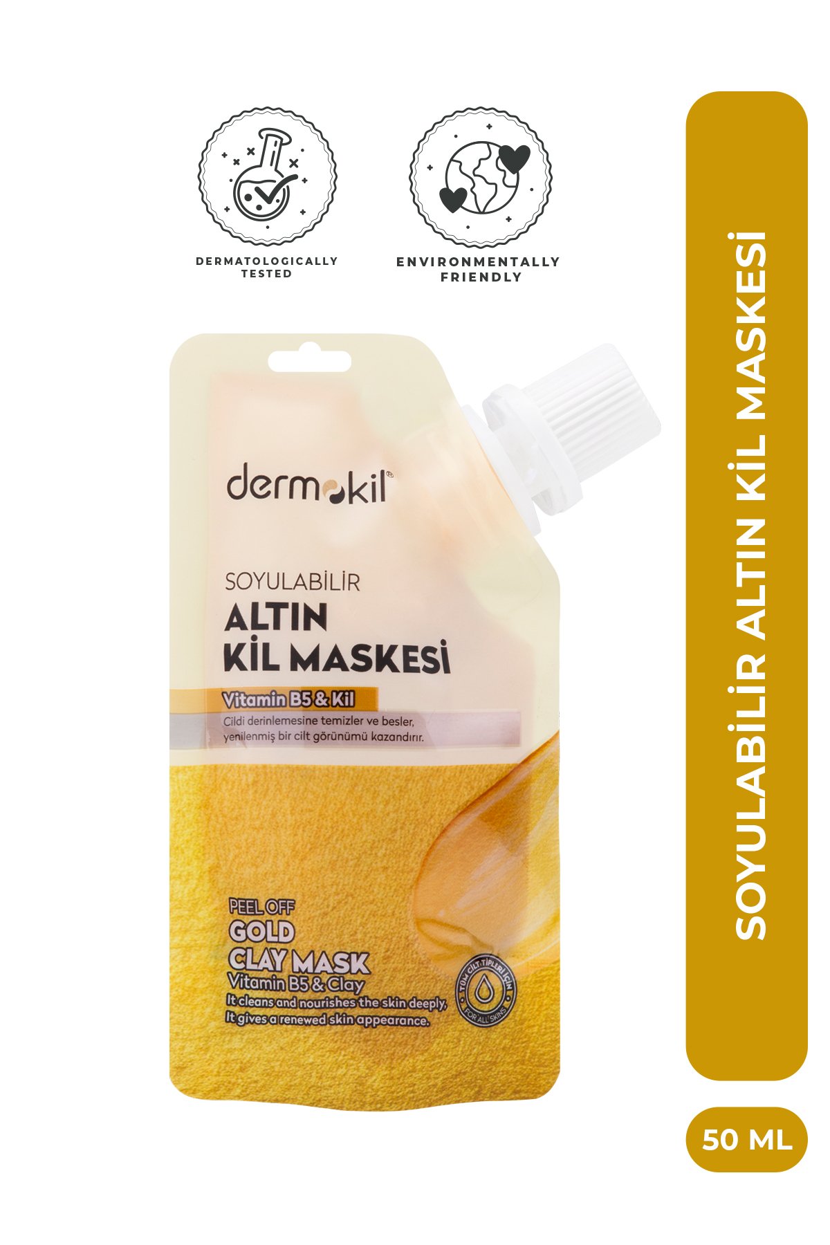DERMOKİL SOYULABİLİR ALTIN KİL MASKE 50 ML