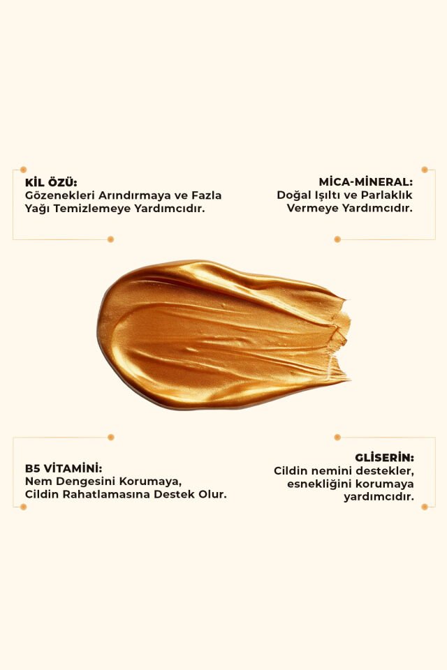 DERMOKİL SOYULABİLİR ALTIN KİL MASKE 50 ML