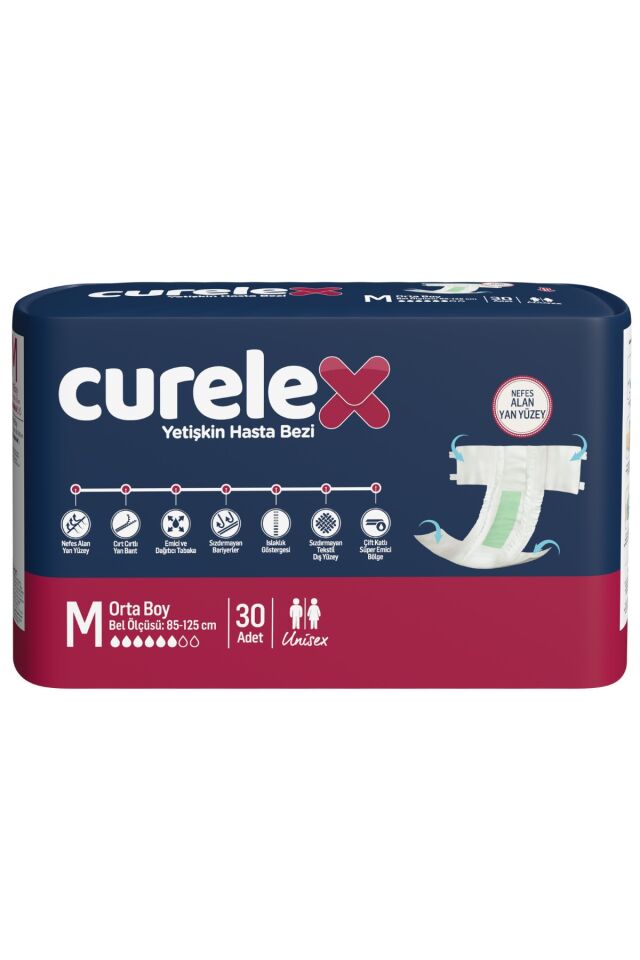 CURELEX BELBANTLI HASTA BEZİ MEDİUM 30'LU