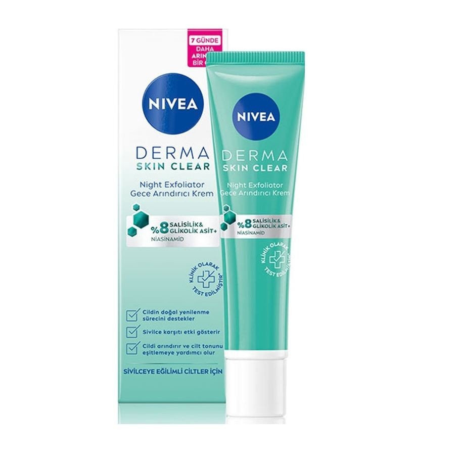 NIVEA DERMA SKIN CLEAR GECE KREMI 40 ML