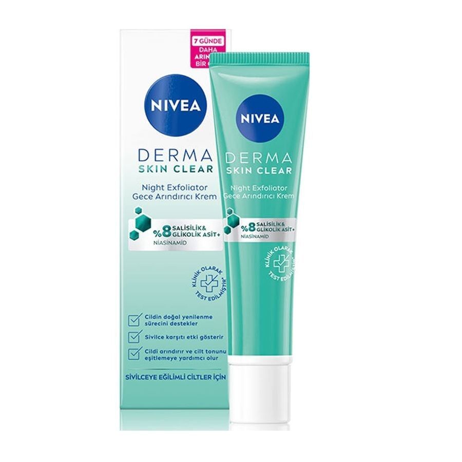 NIVEA DERMA SKIN CLEAR GECE KREMI 40 ML