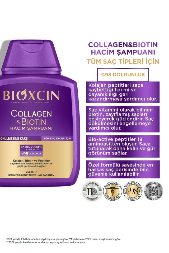 BIOXCIN BİOTİN COLLAGEN ŞAMPUAN 300ML