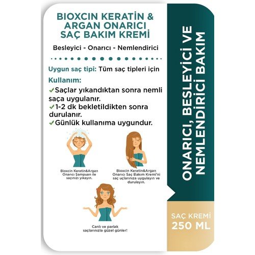 BIOXCIN KERATIN ARGAN SAC BAKIM KREMI 250ML