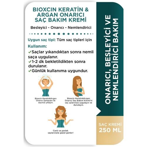 BIOXCIN KERATIN ARGAN SAC BAKIM KREMI 250ML