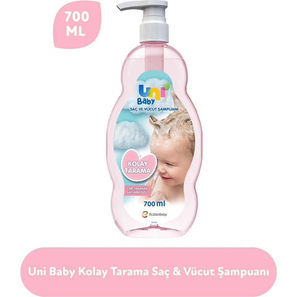 UNİ BABY BOYASIZ ŞAMPUAN KOLAY TARAMA 700 ML
