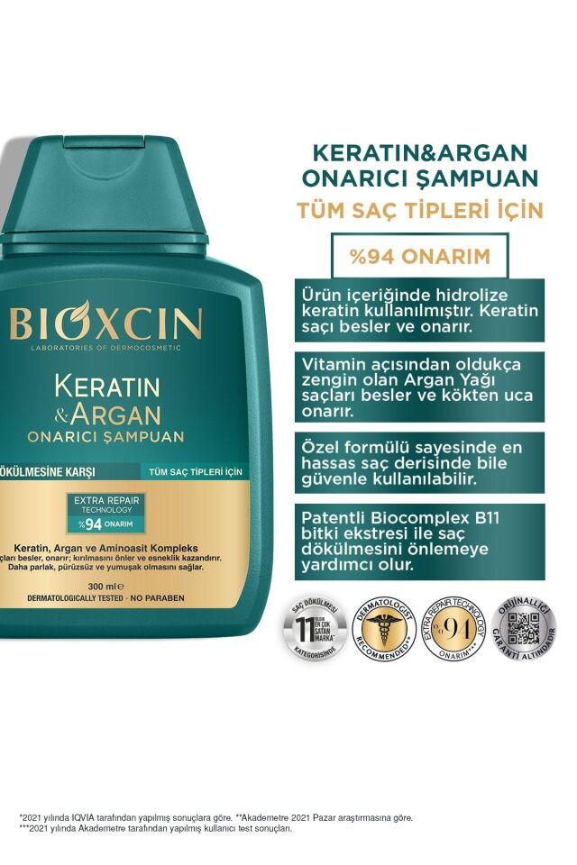 BIOXCIN KERATIN ARGAN ŞAMPUAN 300ML