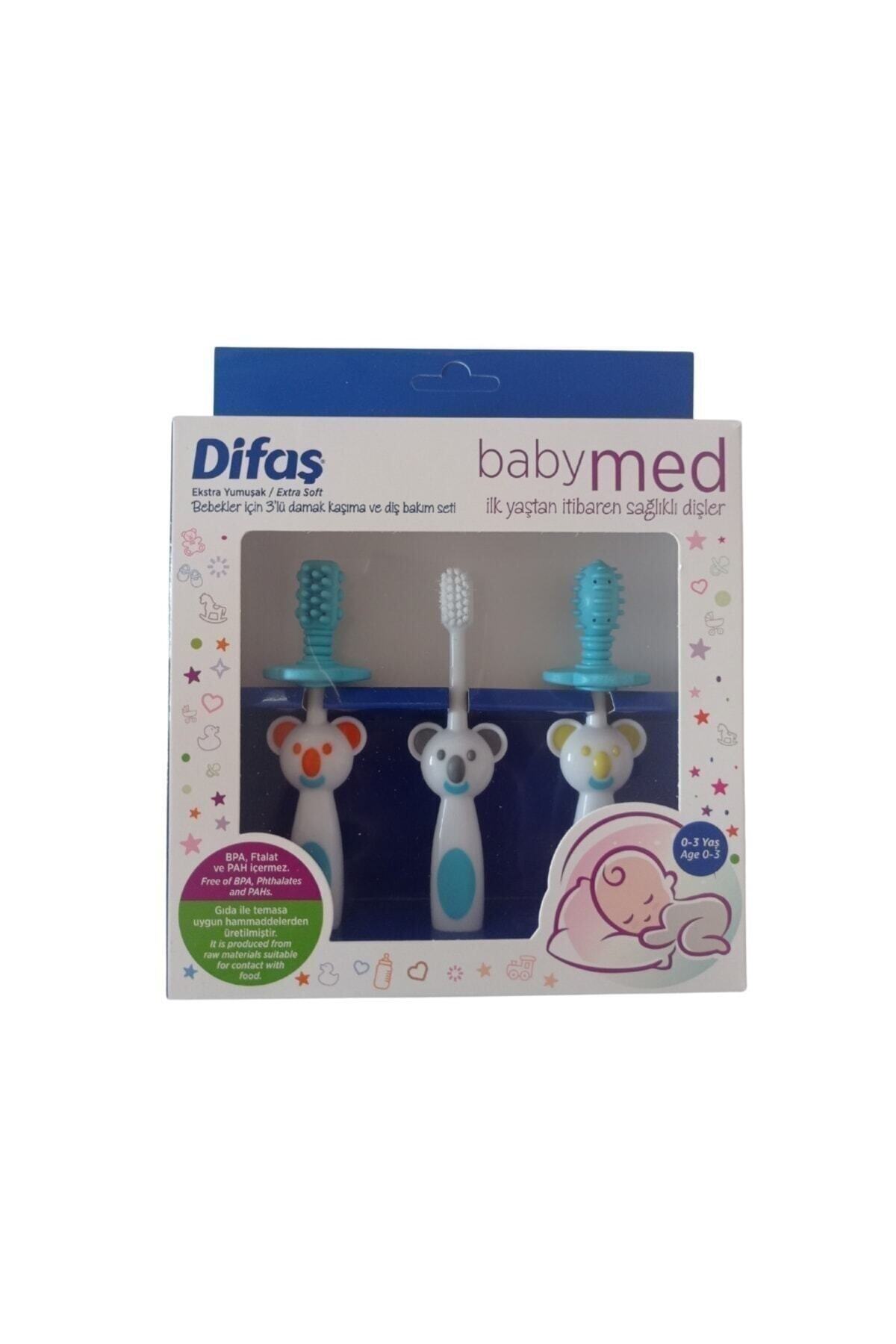 DİFAŞ BABYMED EKSTRA YUMUŞAK DİŞ FIRÇASI 3'LÜ SET MAVİ