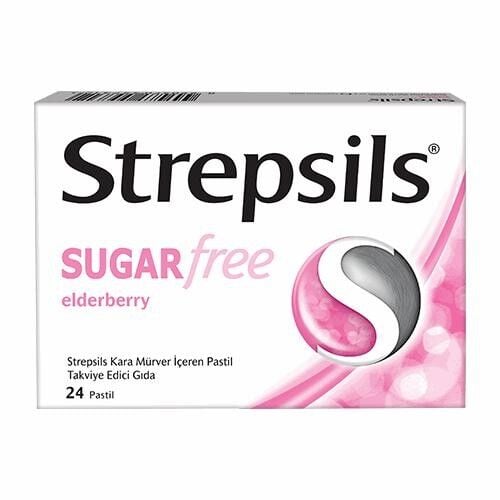 STREPSİLS ŞEKERSİZ KARA MÜRVER 24 PASTIL