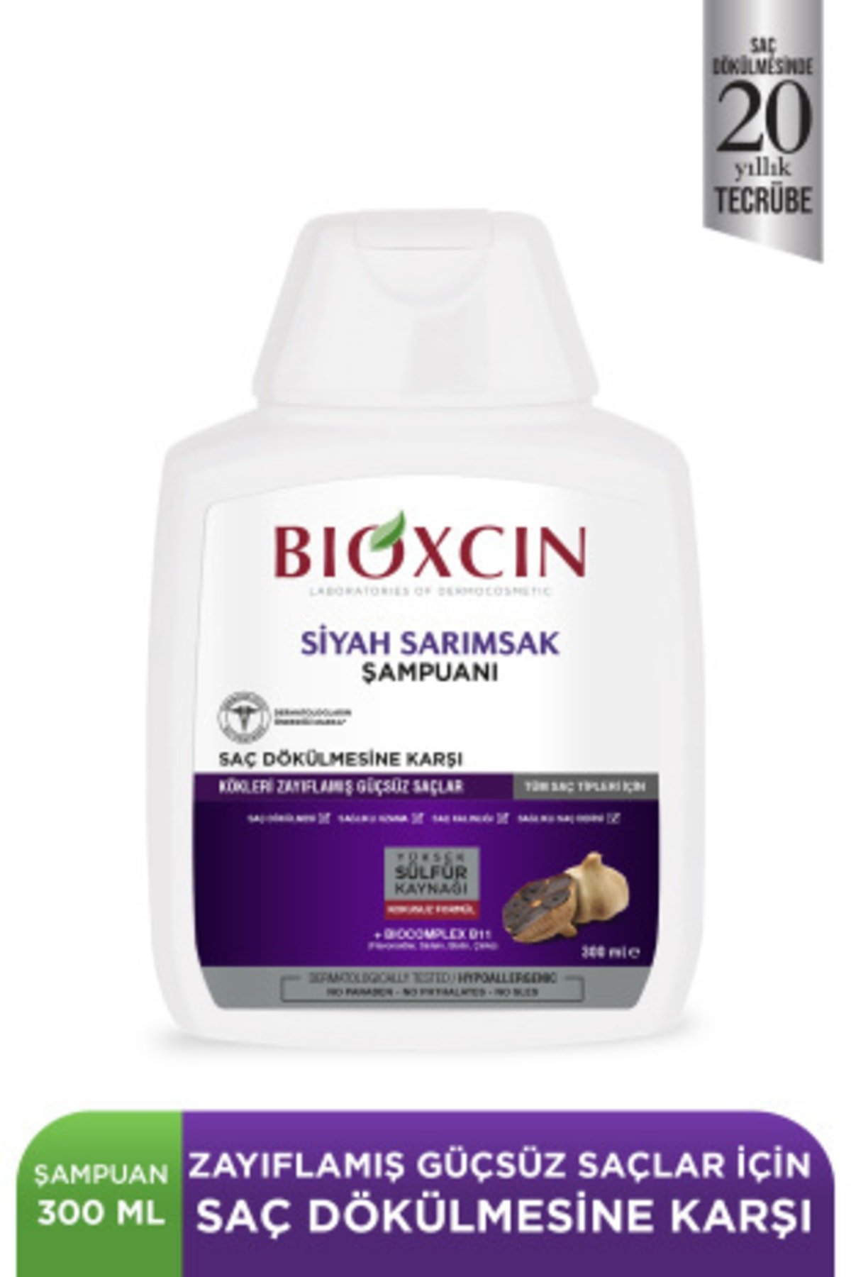 BIOXCIN SIYAH SARIMSAK ŞAMPUANI 300 ML