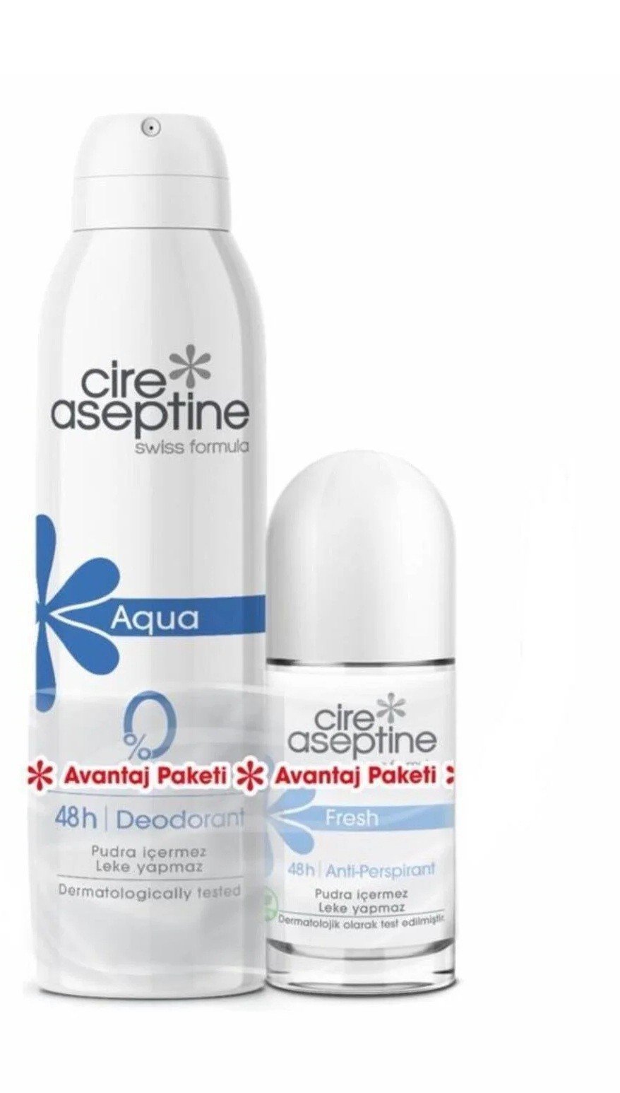 CİRE ASEPTİNE AQUA DEODORANT + FRESH ROLL-ON AVANTAJ PAKETİ