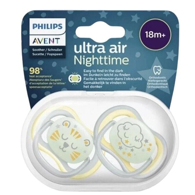 AVENT ULTRA AIR NIGHT TIME 18+ AY ERKEK 2'Lİ EMZİK SCF376/01