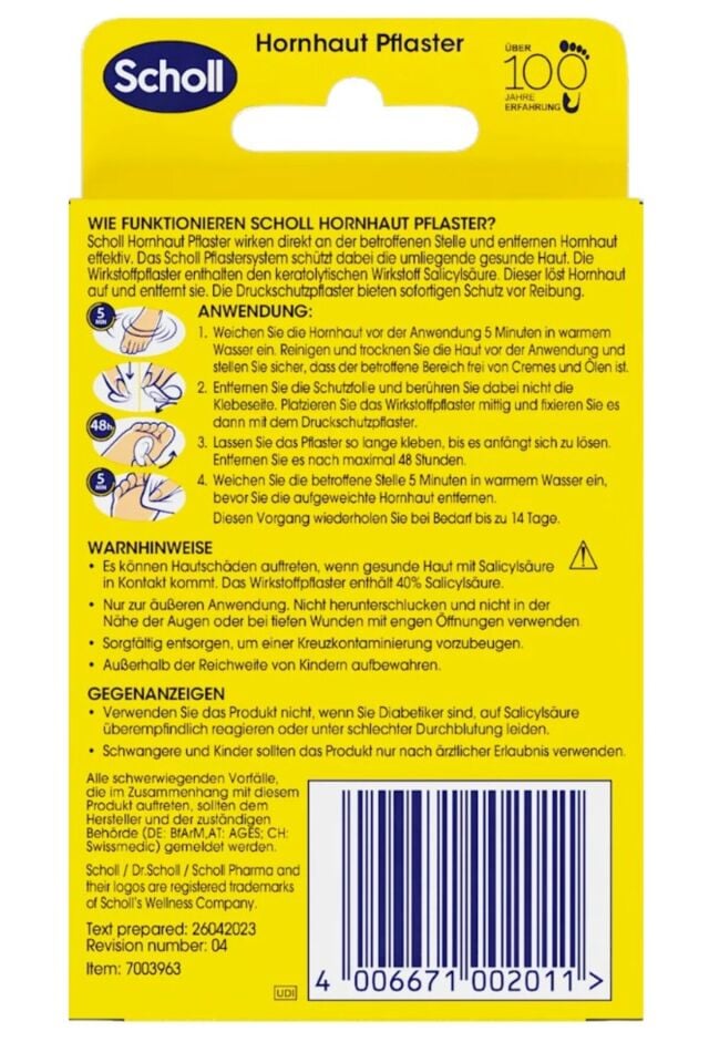 SCHOLL NASIR SÖKÜCÜ FLASTER 4'LÜ