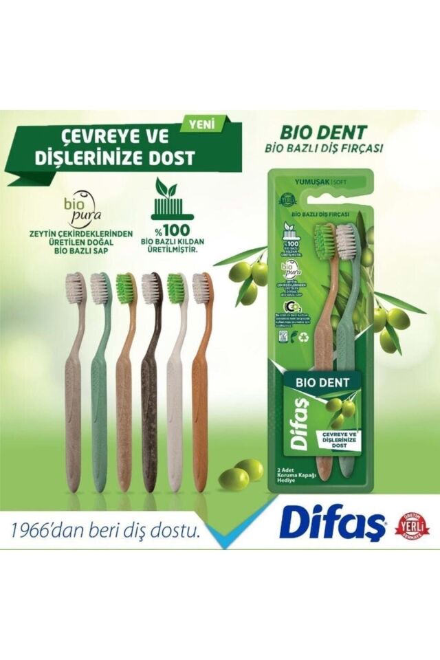 DİFAŞ BİO DENT YUMUŞAK DİŞ FİRÇASI 1+1
