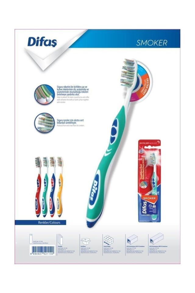 DİFAŞ SMOKER DİŞ FIRÇASI EKSTRA SERT