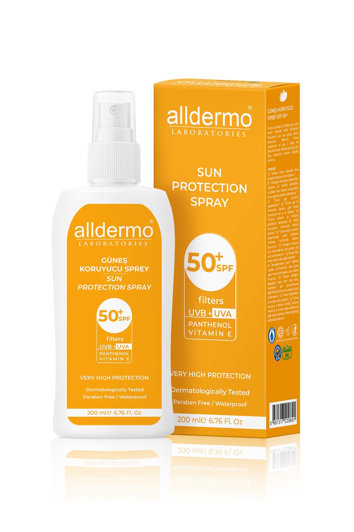 ALLDERMO GUNES KORUYUCU SPREY SPF50+ 200ML